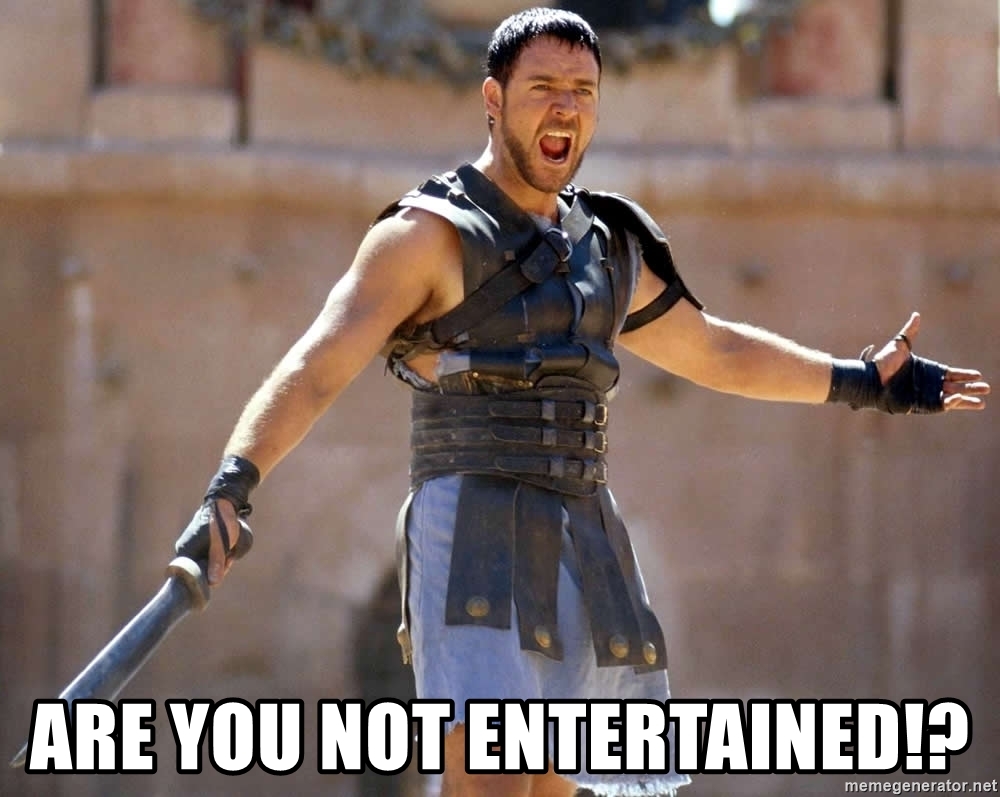 are you not entertained tour guide relatable meme