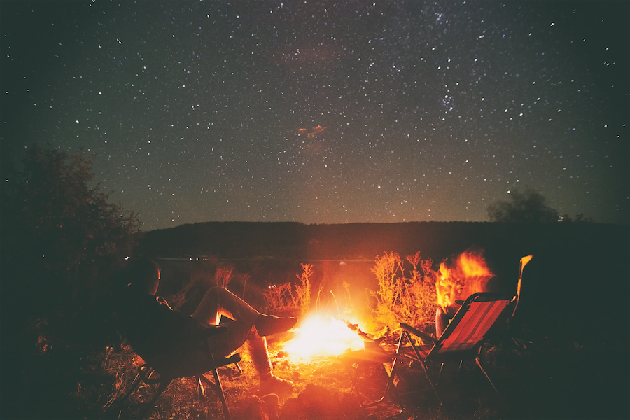 fireside camping inspiration in email marketing for tourism campaigns