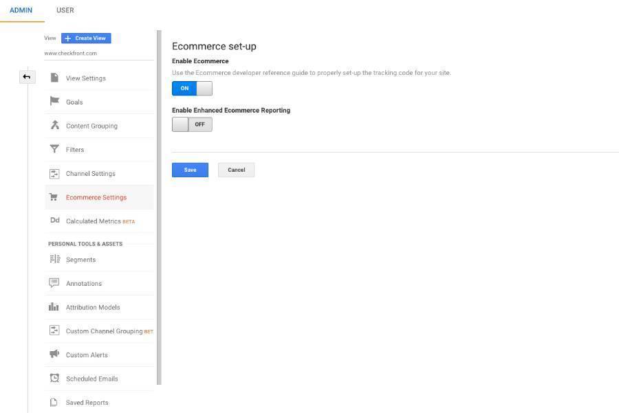 Setting up Ecommerce tracking in Google Analytics