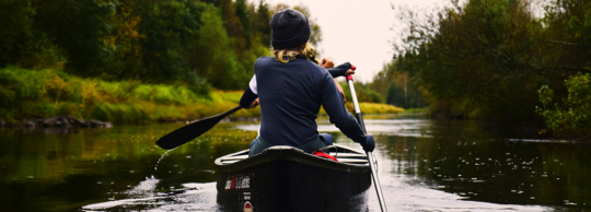 Two people kayaking