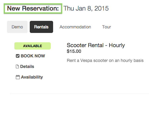 New reservation copy on booking page