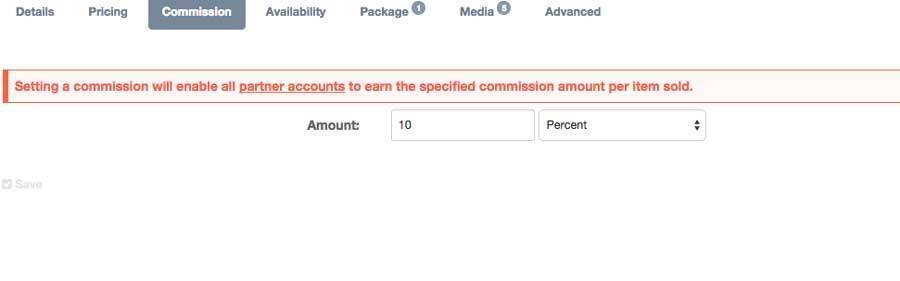 Setting commission field in Checkfront