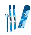 graphic of ski and snowboard gear